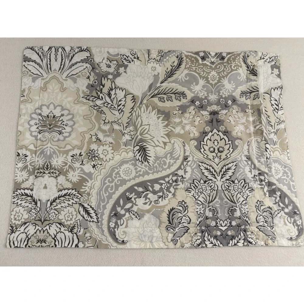 1 Pottery Barn Sham Celeste? Damask Pillow Sham Standard Linen Cotton Blend 2016